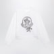 Moncler White Cotton Sweatshirt With Embroidered Logo