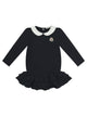 Moncler Kids Black Cotton Blend Dress