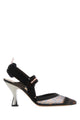 Fendi Colibri High Heel Slingback In Multicolor Technical Mesh