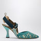 Fendi Nudo Dark Giada Slingback In Burgundy Ff Fabric