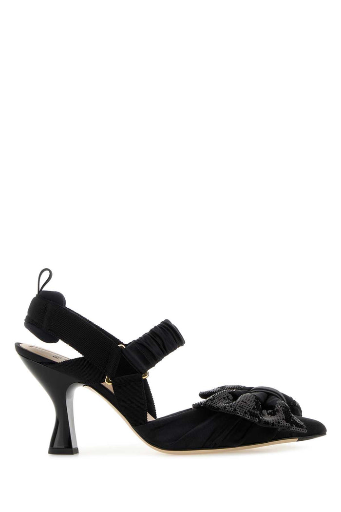 Fendi Black Mesh Colibrã¬ Pumps