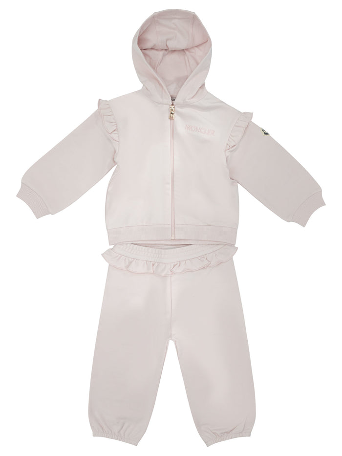 Moncler Kids Pink Cotton Tracksuit