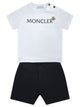 Moncler Kids White Cotton Elastane Tracksuit