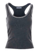 Patrizia Pepe Grey Strass Tank Top
