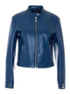 Patrizia Pepe Blue Jacket With Frontal Zip Closure
