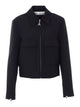 Patrizia Pepe Black Jacket With Frontal Zip Closure