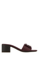 Fendi Baguette Slide With Mid Heel In Leather