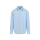 Valentino Light Blue Embroidered Cotton Shirt