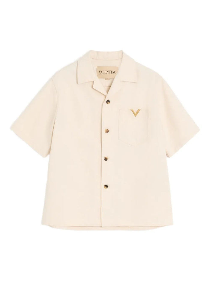 Valentino Ivory Cotton Shirt