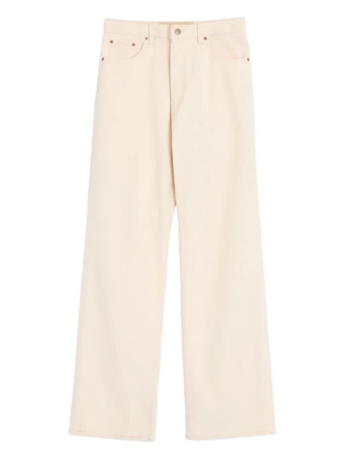 Valentino Ivory Cotton Trousers