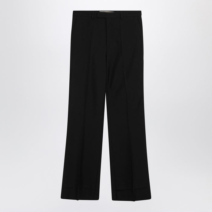Valentino Black Wool-Blend Trousers