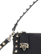 Valentino Garavani Black Grained Calf Leather Small Shoulder Bag
