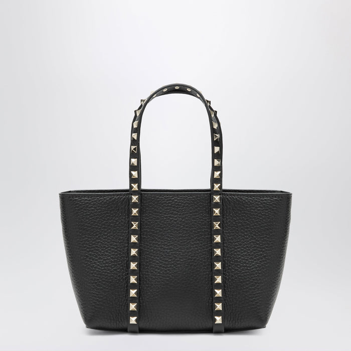 Valentino Garavani Black Rockstud Bag In Grained Calfskin