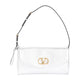 Valentino Garavani Silver Small Lamb Skin Shoulder Bag