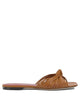 Valentino Garavani Annet Brown Goat Leather Calf Leather Sandals