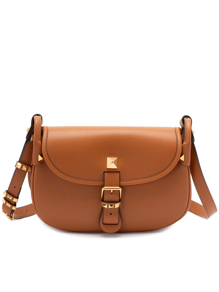 Valentino Brown Leather Shoulder Bag Flaneuse