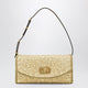 Valentino Garavani Small Devain Bag In Gold Cloqué Jacquard Fabric