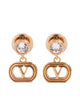 Valentino Garavani Oval Earrings In Metal And Swarovskiâ® Crystals