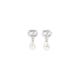 Valentino Garavani Rhodium Cream Crystals Earrings