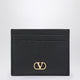 Valentino Black Leather Vlogo Signature Holder