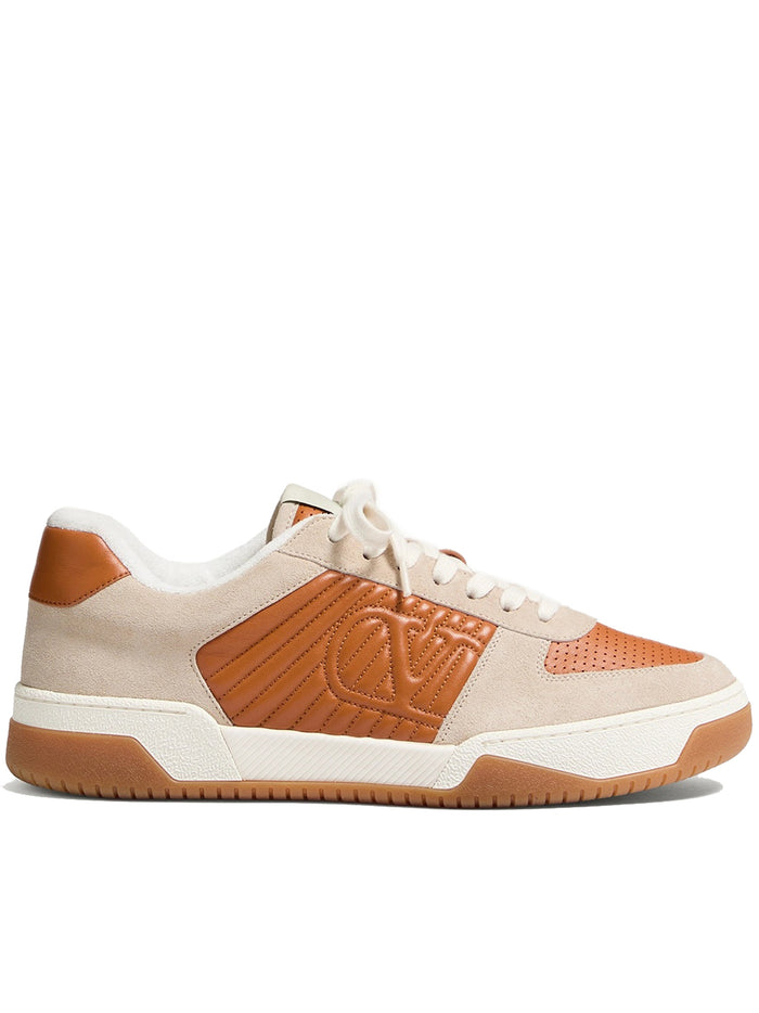 Valentino Nude Neutrals Leather Sneakers