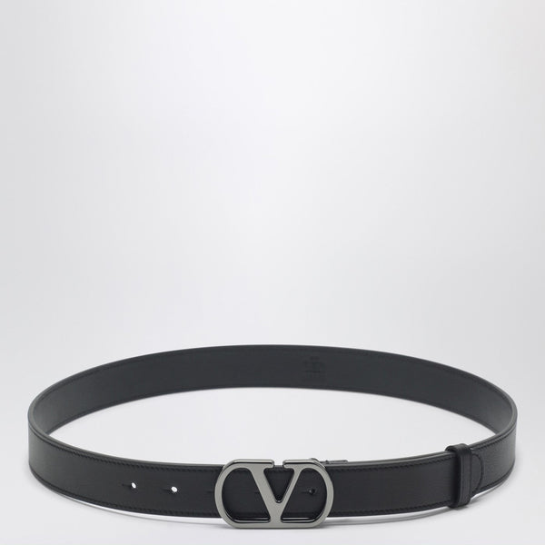 Valentino Garavani Black Vlogo Signature Belt