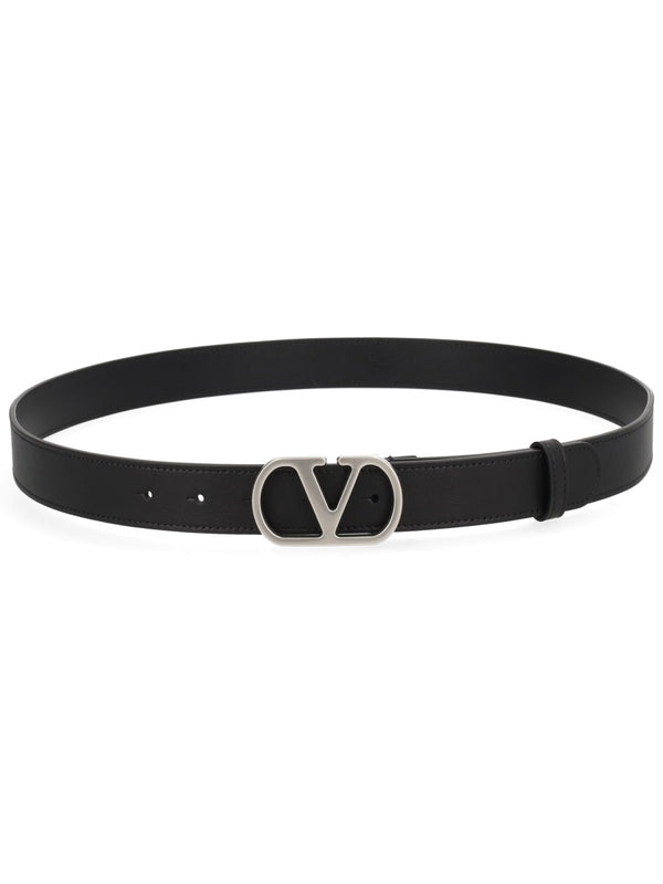 Valentino Garavani Black Leather Belt