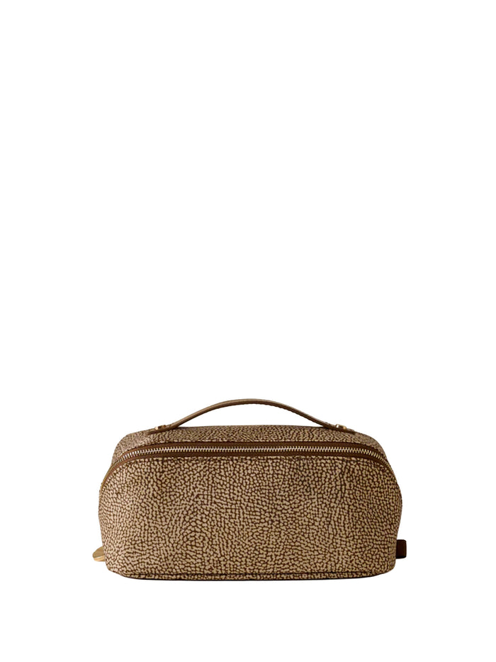 Borbonese Classica Beauty Case Beige/Brown