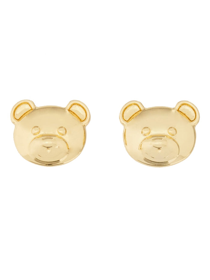 Moschino Couture Teddy Bear Clip Earrings