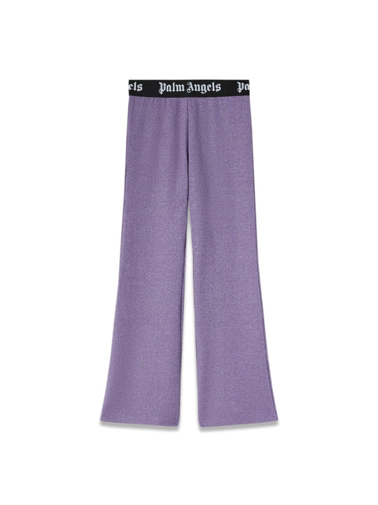 Palm Angels Logoband Lurexrib Flarepants