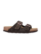 Birkenstock Birkenstock Arizona Suede Flat Sandals In Mocca