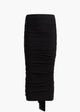 Khaite Aura Skirt With Waterfall Folds Black