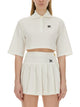 Palm Angels Monogram Cropped Polo Shirt