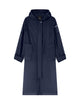 Add Long Navy Blue Parka With Hood