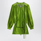 Valentino Avocado Polka-Dot Silk-Blend Jacquard Mini Dress