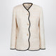 Valentino Garavani Milkhoney Coloured Silk And Linen Jacket