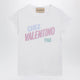 Valentino White Cotton T-Shirt With Logo Print