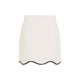 Valentino Vaniglia Nero Crepe Couture Mini Skirt