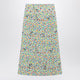 Valentino Garavani Multicolored Pleated Silk Midi Skirt