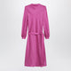 Valentino Fuchsia Silk Jacquard Midi Dress