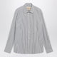 Valentino Ivory/Green Striped Shirt With Vlogo