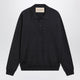Valentino Wool Polo Shirt With Vlogo Embroidery In Anthracite