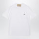 Valentino White Cotton T-Shirt With Vlogo Embroidery