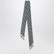 Valentino Garavani Tout La V Bandeau Scarf In Ivory / Blue Silk
