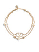 Valentino Garavani Vlogo Signature Bracelet In Metal, Pearls And Swarovski® Crystals