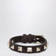 Valentino Garavani Rockstud Bracelet In Ebony Brown Suede Leather