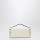 Valentino Garavani Rockstud Chain Wallet In Grained Calfskin, Light Ivory
