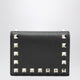 Valentino Garavani Black Rockstud Leather Wallet