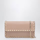 Valentino Garavani Garnet Calfskin Rockstud Chain Wallet