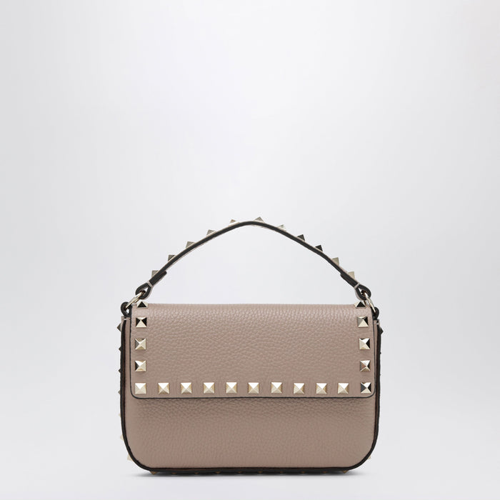 Valentino Garavani Rockstud Pouch In Grained Calf Leather, Powder